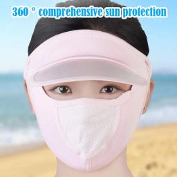 Máscara completa do protetor solar do verão para o ciclismo, Anti UV, Chapéu de sol respirável, Cobertura facial completa, Chapéus de proteção ao ar livre - Image 3