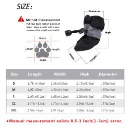 Sapatos impermeáveis antiderrapantes para animais de estimação, sapatos de sola macia para cães, suprimentos Prewalkers, cuidados com a pata, proteção para filhotes, inverno, 4PCs - Image 6