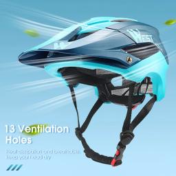 West Biking-Capacete Viseira de Ciclismo para Homens e Mulheres, Leve, MTB, Corrida de Bicicleta, Modular, Cara Completa, Motocicleta - Image 4