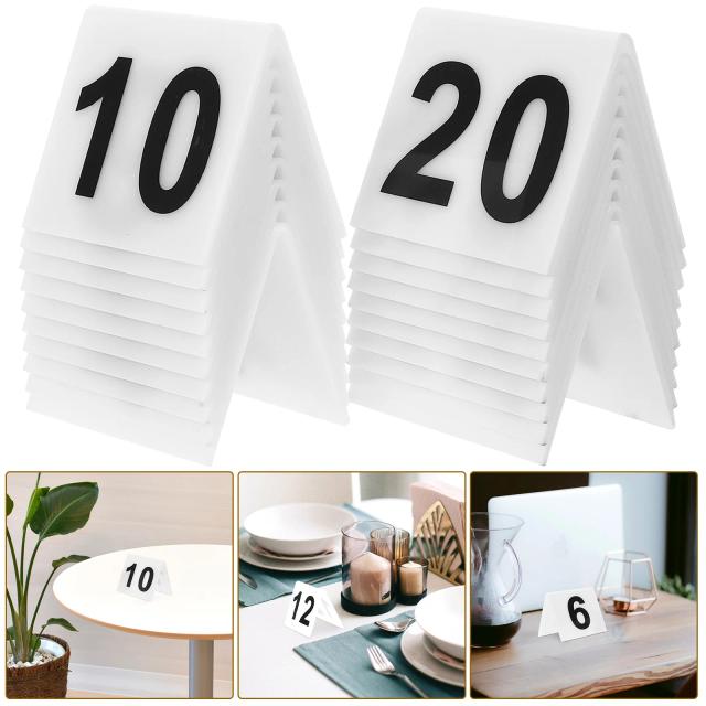 Marcadores de Evidência para Tendas - Conjunto de 1 a 20 com Números e Decorações para Festas