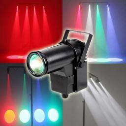 Mini cabeça móvel levou luz 10w, dmx512, dmx512, efeitos spot, iluminação do palco para dj, festa, boate, rgbw, 2 pcs/lot - Image 6