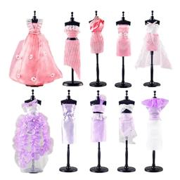 Diy moda designer kits crianças design de vestido artesanato fazendo kit requintado boneca vestido fazendo conjunto com manequim meninas presente aniversário - Image 1