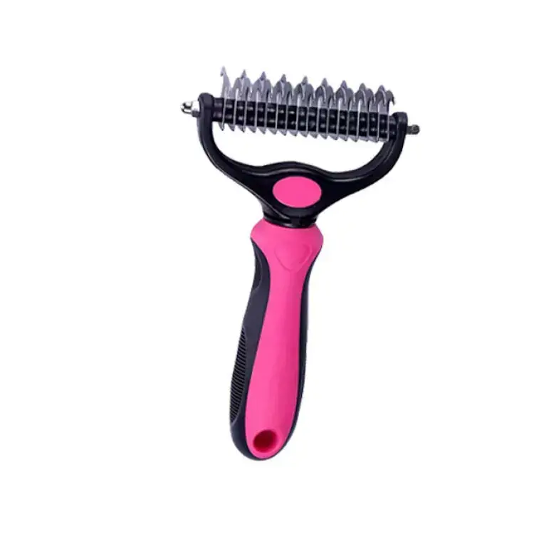 Aço inoxidável dupla face Dematting pente para Pet, profissional Dog Grooming escova, desembaraçar e derramamento - Image 1