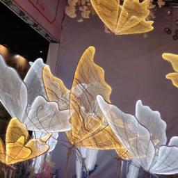 Luzes de borboleta LED para casamento, adereços decorativos de fundo, borboleta luminosa, guia rodoviário, iluminação para festa, 60cm - Image 3
