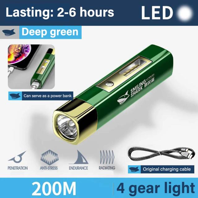 Lanterna LED Recarregável 2 em 1 Super Brilhante de 9990000lm com Mini Power Bank para Acampamentos e Aventura ao Ar Livre