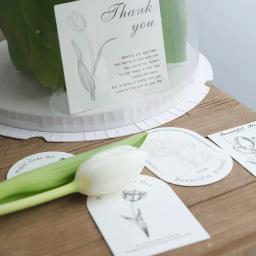 Personalizado Chic Obrigado Cartão, Logotipo personalizado, Impressão de texto, Cartão Postal Festival, Loja Presente, Decoração para Pequenas Empresas, Fontes do casamento - Image 5