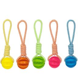 Pet Treat Balls with Rope for Small and Large Dogs, Brinquedo de borracha interativo para cães, Pet Shop, Brinquedos de mastigação resistentes à mordida - Image 2