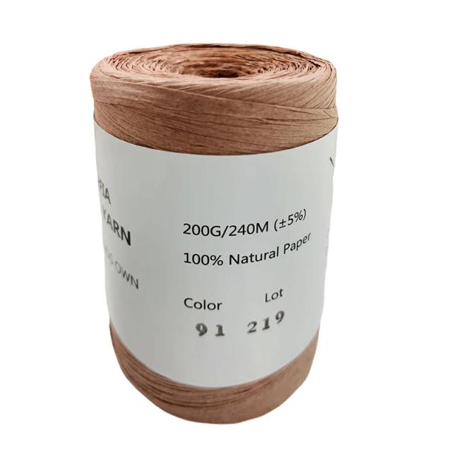 Fio de Papel de Fibra Natural 240m para DIY: Saco de Chapéu de Tecido de Raffia e Artesanato em Palha