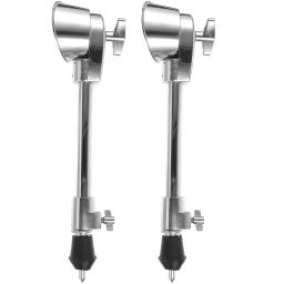 Peças duráveis instrumento de percussão, pernas criativas, kit de Bateria, alta qualidade Stands, prata acessórios, 2 pcs - Image 6