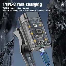 T6 led luz dianteira da bicicleta farol recarregável brilhante mtb estrada cabeça lâmpada led ciclismo lanterna para equitação noturna - Image 4