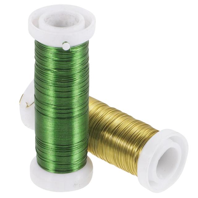 Arranjo Floral de Fios de Ferro para Artesanato DIY - 2 Rolos de Hastes para Floristas