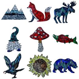 Mosaic Tiles Kit Artesanato Mosaico, formas mistas, peças coloridas manchadas, planta animal acrílica, presentes de aniversário, presentes dos namorados - Image 1