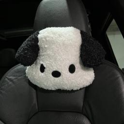 Cute Cartoon Car Encosto De Cabeça, Pescoço Travesseiro, Cão De Pelúcia, Confortável, Quatro Estações, Geral Encosto De Cabeça Do Carro, 1Pc - Image 1