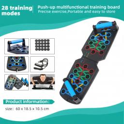 Kit de placa push-up multifuncional com alça, equipamento fitness dobrável para peito, abdômen, braço, acessórios de exercício para uso doméstico - Image 1