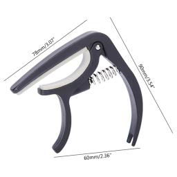 Capo de guitarra acústica ajustável, Capo deslizante movendo-se com 5 picaretas de graça, suporte de 1 picaretas, 4 cordas, 6 cordas, 7pcs - Image 2