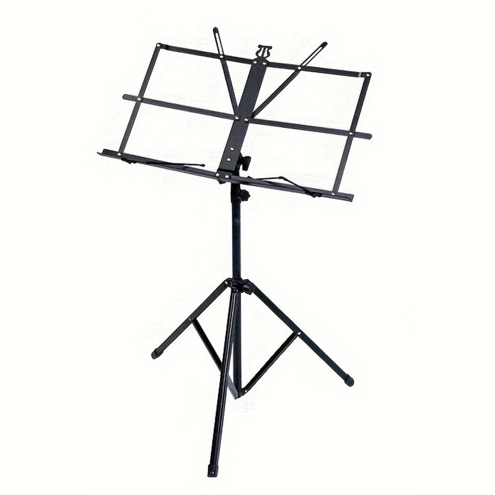 Portátil e ajustável Estável Music Stand, dobrável e Folding Metal Sheet Stand, Bolsa de Transporte - Image 1