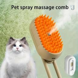 Rotatable Spray Massagem Escova para Pet, 3 em 1, Um Botão, Spray de vapor, Dobrável, Flutuante, Banho, Depilação, Pente - Image 1