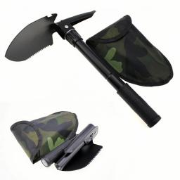 Pá dobrável portátil para exterior, aço inoxidável, portátil, quatro em 1, ferramentas para acampar, sobrevivência - Image 6