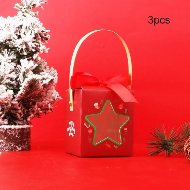 Caixa de Presente de Natal com Alça - Ideal para Doces, Chocolates e Decoração de Festas de Fim de Ano