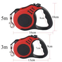 Trela de nylon retrátil automática para cães pequenos e gatos, caminhadas e caminhadas corda de tração, Puppy Outdoor Travel Lead, 3m, 5m - Image 5