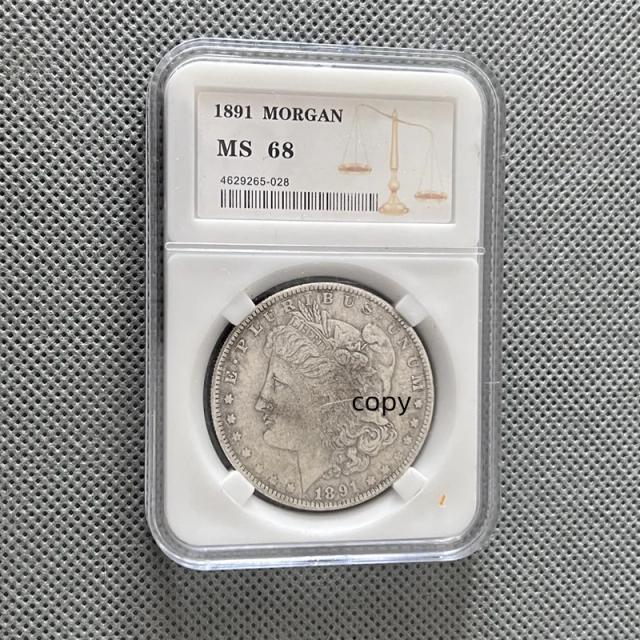Réplica Comemorativa da Moeda de 1 Dólar em Prata US Morgan de 1891
