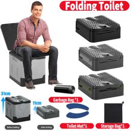 Banheiro portátil ao ar livre para adultos e crianças, camping, caminhadas, pesca, lixeira, emergência, auto-condução, reutilizável - Image 1