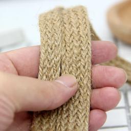 Cabos de cânhamo lisos trançados 10m, fita de serapilheira 8mm 12mm 18mm, corda de juta natural, fecho, decoração de casamento diy, fitas artesanais - Image 1