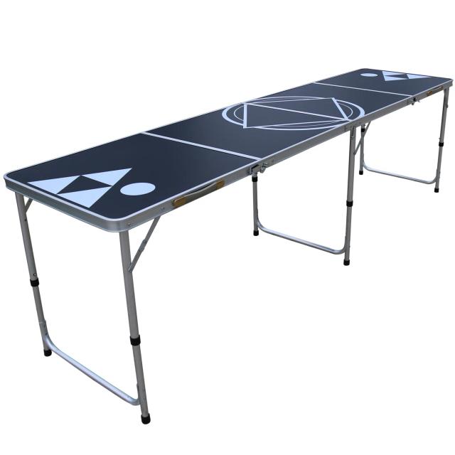 Cerveja Pong - Mesa Portátil para Jogo de Beer Pong com Cremaillère, Abridor e 6 Bolas, Ideal para Jogar com Amigos e Festa