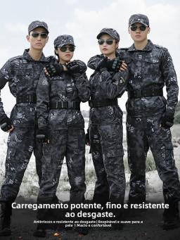 Conjunto de orme Camuflado Masculino: Roupa Tática de Desempenho Regular para Treinamento Militar e Trabalho de Campo (Es... - Image 2