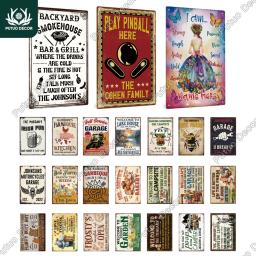 Putuo Decor-Vintage Metal Tin Sign, placa personalizada, presente para amigos, sala de estar, sala de jantar, bar, 7,9x11,8 polegadas, 1pc - Image 1