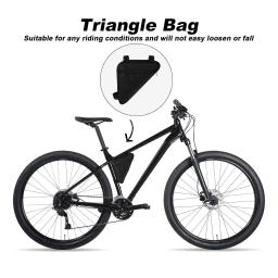 1pc triângulo bicicleta feixe dianteiro ferramenta pacote mountain bike sela saco tubo superior barra horizontal saco acessórios da bicicleta - Image 5