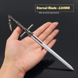 Permanente queima lâmina liga arma, todo o metal brinquedo, handwork adereços, adereços, modelo, 8,67" - Image 3