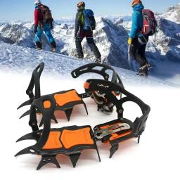 12/10 Dentes Gelo Neve Grips para Botas Anti-derrapante Capas para Sapatos Outdoor Ice Crampons Professional Aço Inoxidável Shoe Spikes - Image 6