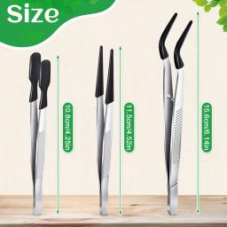 Pinças com pontas de borracha, pinças, PVC revestido Pinças Set, reta e ponta plana pinças, 3 pcs - Image 6