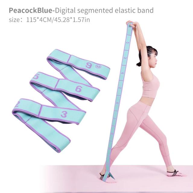 Faixa Elástica de Yoga com Alças 115cm - Flexibilidade e Controle