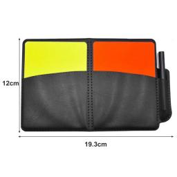 Cartão de árbitro de futebol profissional vermelho amarelo cartões caneta assobios cartão mangas conjunto futebol treinamento árbitro cartões de aviso - Image 6