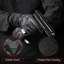 Luvas táticas tela sensível ao toque paintball tiro airsoft combate bicicleta borracha protetora anti-skid luva de dedo cheio das mulheres dos homens - Image 2