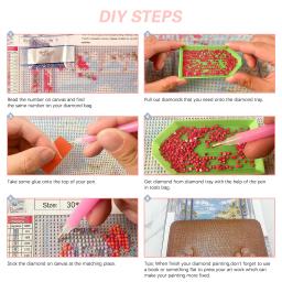 Kits de pintura diy 5d diamante para adultos, arte diamantada da árvore branca da vida, broca completa, iniciantes artesanato para casa - Image 6