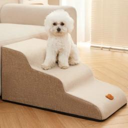 Escada de cama antiderrapante removível para pet, escada de rampa para cachorro pequeno e gato, suprimentos para cães domésticos, 2 ou 3 passos - Image 1