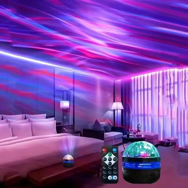 Projetor Estrelado com 7 Cores e Controle Remoto - Iluminação Noturna para Quarto, Decoração de Casa e Festas