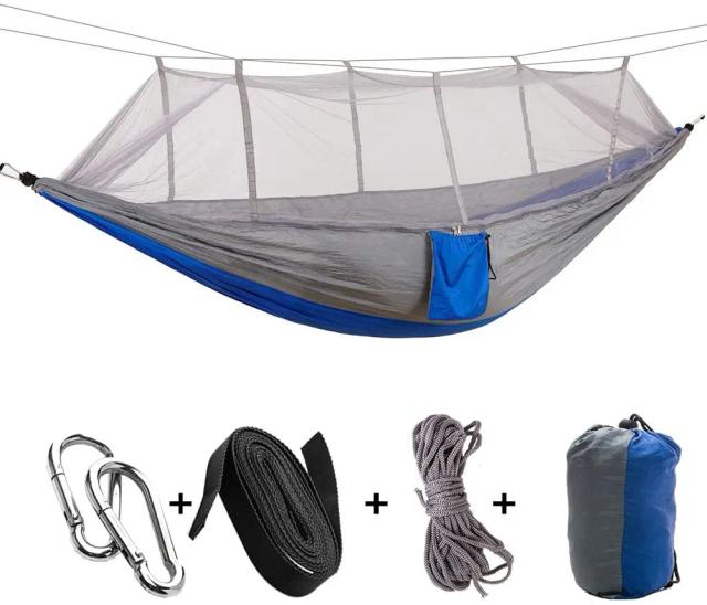 Acampamento Para Jardim: Barraca para 2 Pessoas com Mosquiteiro e Móveis de Jardim em Tecido de Pára-Quedas e Balanço Portátil