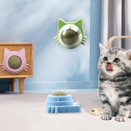 Brinquedos de parede Catnip Ball, Rotatable Cat Sugar Licking Treats, Snack Kitten Toy, 1 Pc - Image 3