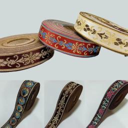 1m Vintage étnico bordado laço fita Boho guarnição DIY vestuário saco cortina artesanato acessórios bordados tecido - Image 5
