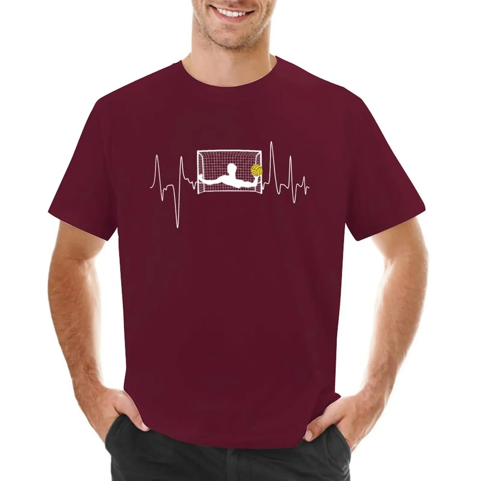 Camiseta de pulso pulsante goleiro masculina, gráfica coreana, camiseta manga curta, camiseta branca lisa vintage, polo aquático - Image 1