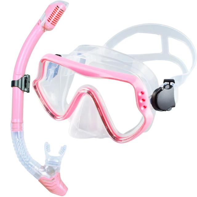 Equipamento de Snorkel para Adultos com Vidro Temperado Profissional e Design Panorâmico para Treinamento de Natação