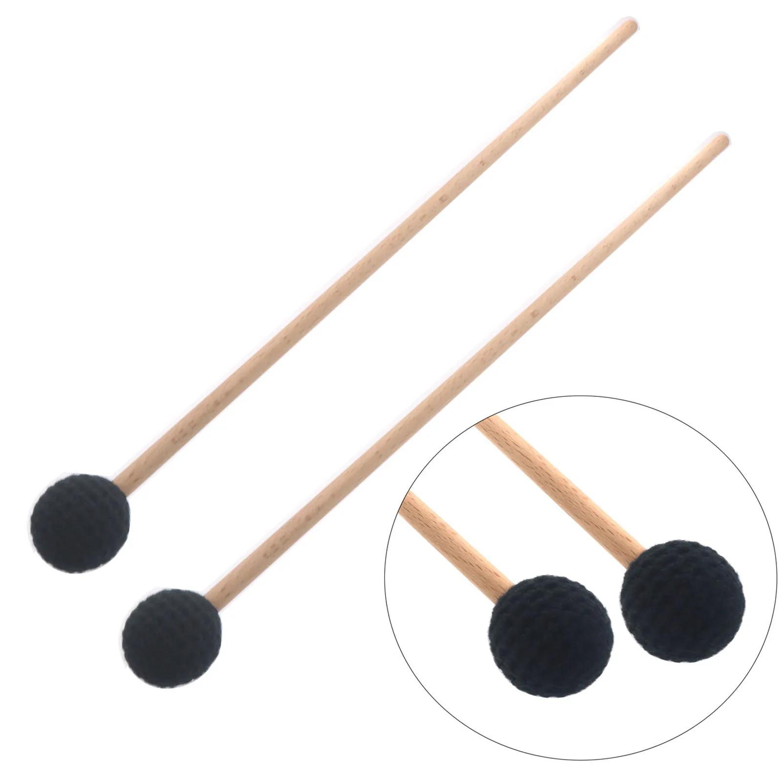 Baquetas maletes marimba vibrafone lã envolto mallet vibe varas macio cabeça fio médio duro birch alças percussão - Image 1