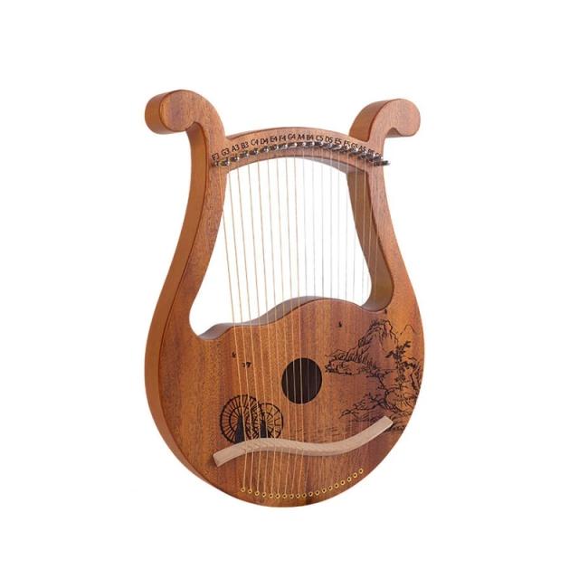 Nova Lira Harpa Clássica de 19 Cordas em Madeira de Mogno - Instrumento Musical de Alta Qualidade 2022