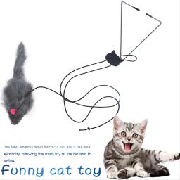 Porta interativa pendurada gato brinquedo com preto mouse Teaser, entreter e exercício, jogar suprimentos para gatos interiores - Image 5