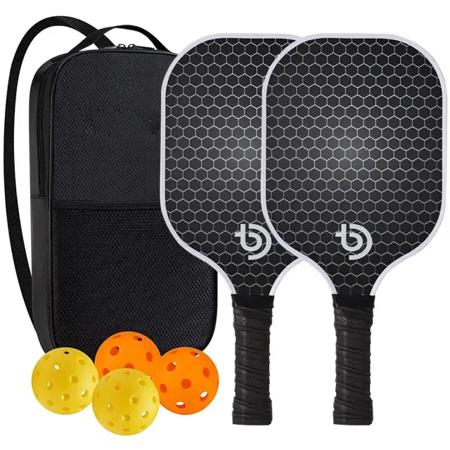 Conjunto de Raquetes Grafite para Pickleball Aprovadas pela USAPA - Ideal para Tênis de Praia e Críquete ao Ar Livre