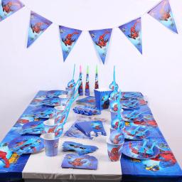 Super-herói festa suprimentos spiderman festa de aniversário decoração balões definir fundo dos desenhos animados crianças aniversário chuveiro do bebê utensílios de mesa - Image 3